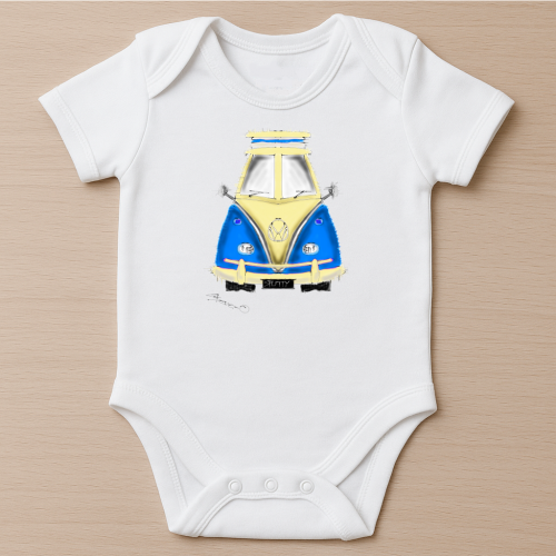 Beetle Sketch Organic Baby Bodysuit