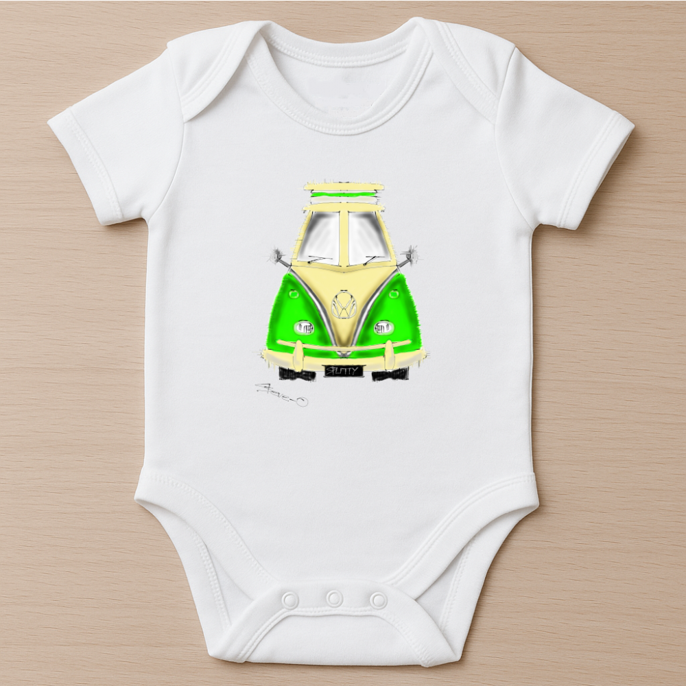 Splitty Sketch Organic Baby Bodysuit