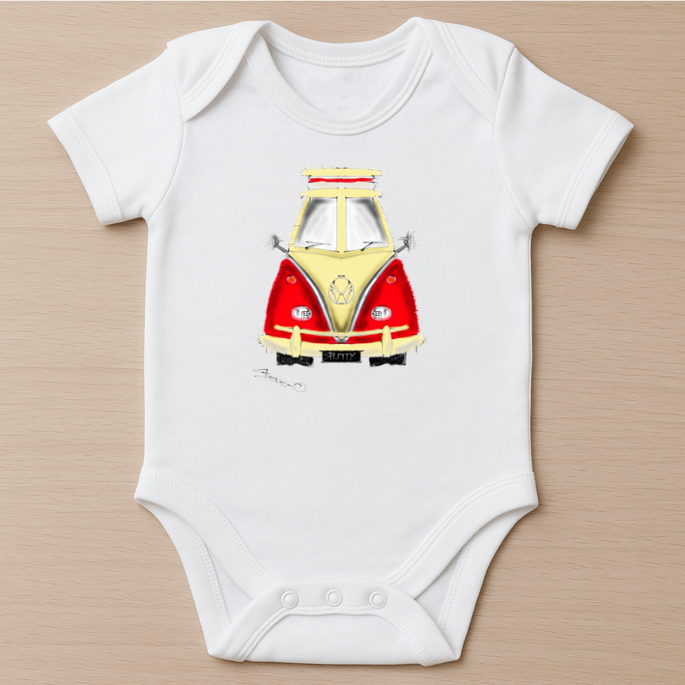 Splitty Sketch Organic Baby Bodysuit