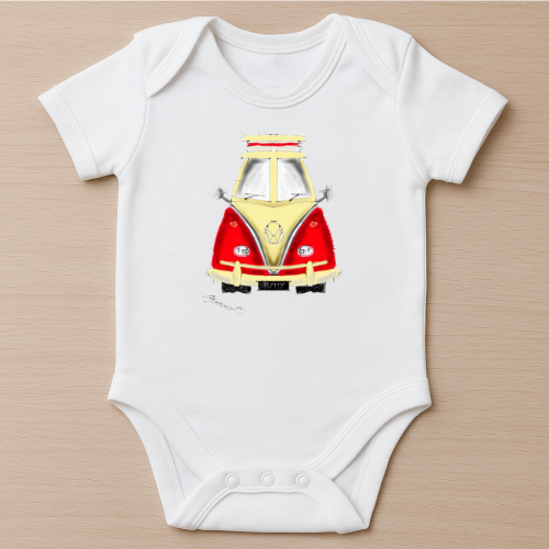 Splitty Sketch Organic Baby Bodysuit