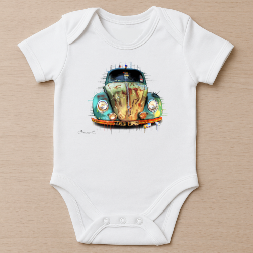 Rat Beetle Sketch Organic Baby Bodysuit